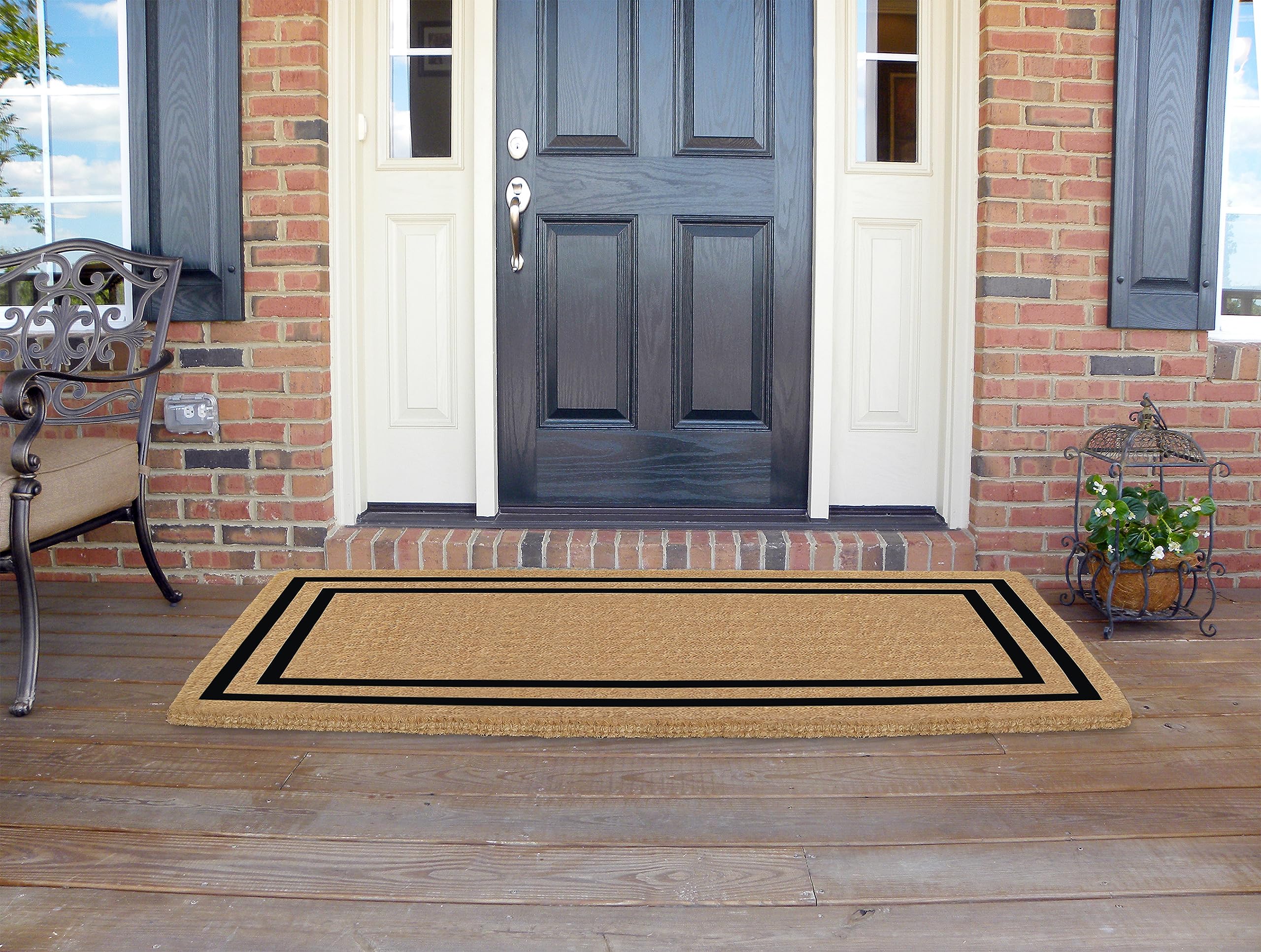 Coir Door Mat Luxury Outdoor Entryway Doormat 2” Thick Coconut Coir wi ...
